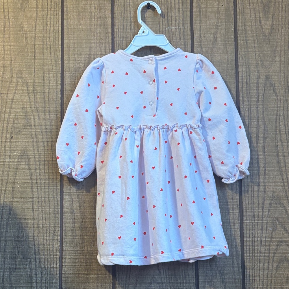 Primark White Dress with Red Hearts